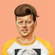 Coiffed JFK.